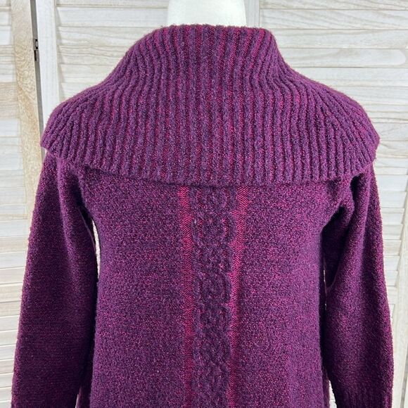 Anthropologie Angel of the North Wool Blend Cowl Neck Poncho Sweater XS - Picture 8 of 14